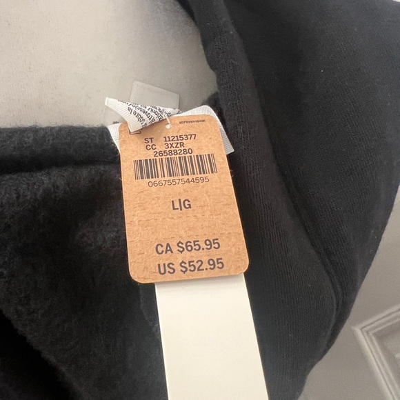 PINK Victoria's Secret Black Hoodie with White Accents - Picture 6 of 7